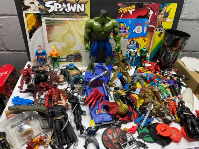 Vintage 1970s - 2000s Marvel DC Spawn Action Figure Parts Weapons Accessories