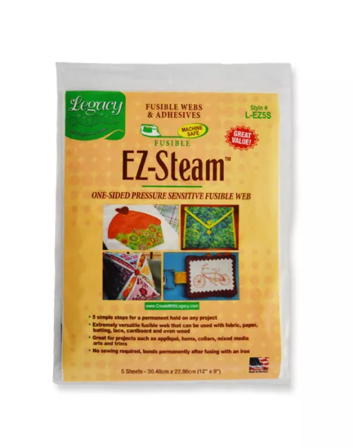 LEGACY - EZ Steam -fusible webs & adhesives sheets 5 sheets 30.48cm x 22.86cm