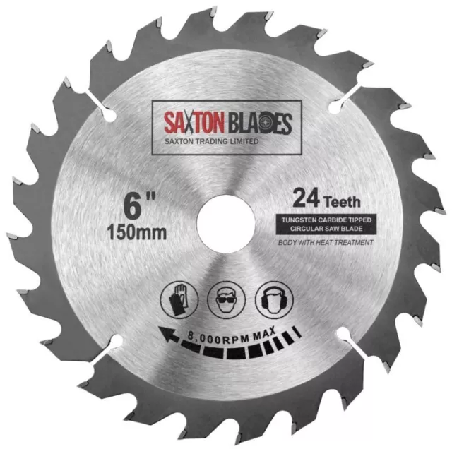 Saxton TCT Circular Saw Blade 150mm x 24T fits Ryobi Bosch Makita etc