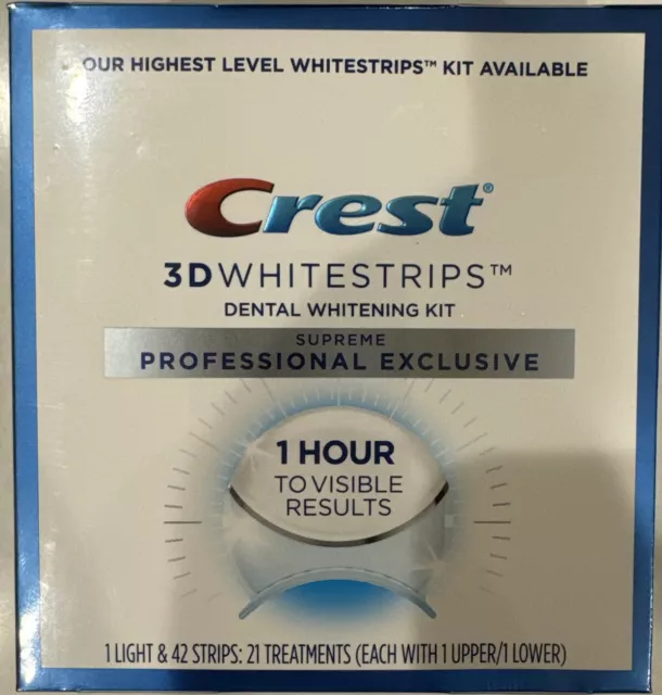 CREST 3D WHITESTRIPS Supreme Professional Exclusive Kit WITH LED LIGHT ...