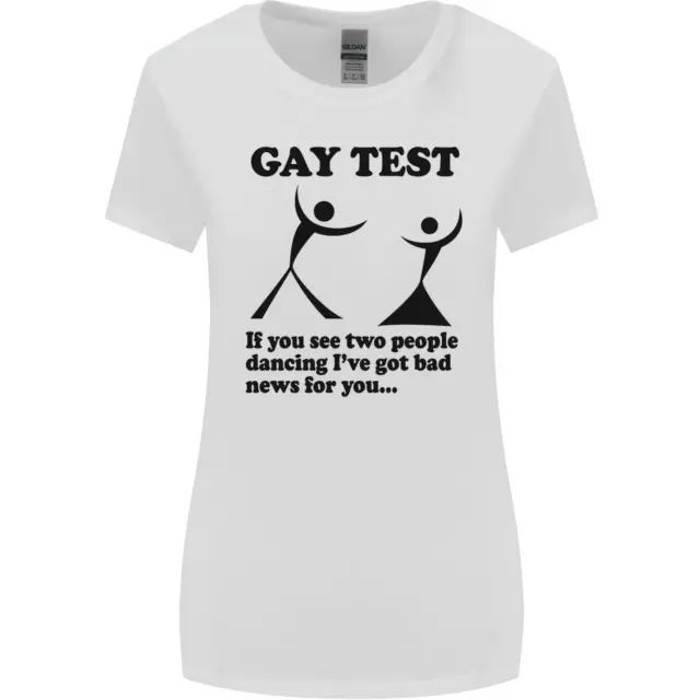 Gay Test Divertente Lgbt Donna più Ampia Taglio T-Shirt