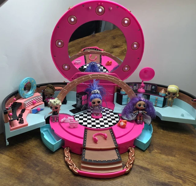 LOL SURPRISE HAIR Salon Beauty Case Playset With 5 Dolls & Working ...