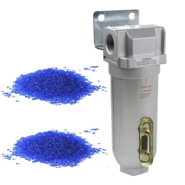 1" Compressed Air In Line Filter Desiccant Dryer Moisture Water Separator