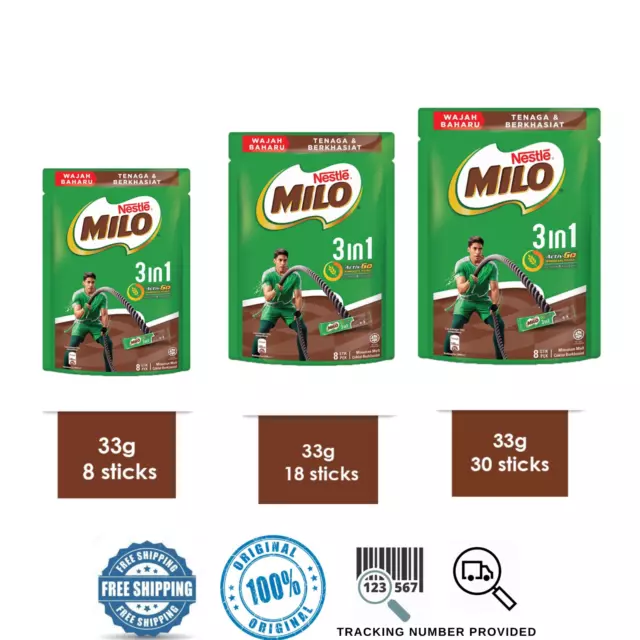 Mezcla para bebida en polvo de malta de chocolate Activ-Go Nestlé MILO 3 en...