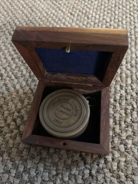 Dollond London 1885 Antique Brass Pocket Compass - Vintage - Collectable