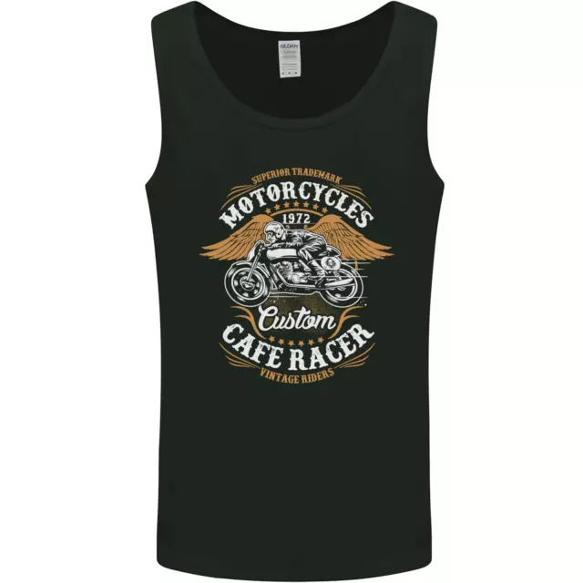 Biker Custom Cafe Racer Motorcycle Mens Vest Tank Top
