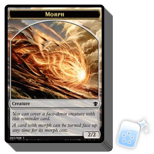 10 pcs MORPH TOKEN(7/8) Dragons Of Tarkir DTK Magic MTG MINT CARD
