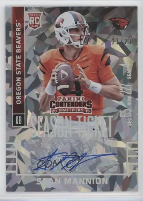 2015 Contenders Draft Picks Cracked Ice Ticket /23 Sean Mannion Rookie Auto RC