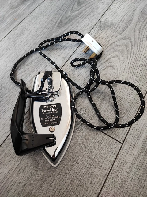 Fer à Repasser De Voyage Vintage PIFCO 1053 – Tension Universelle 100-240V – Fabriqué En Angleterre