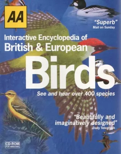 AA Encyclopedia Of British & European Birds CD Fast Free UK Postage
