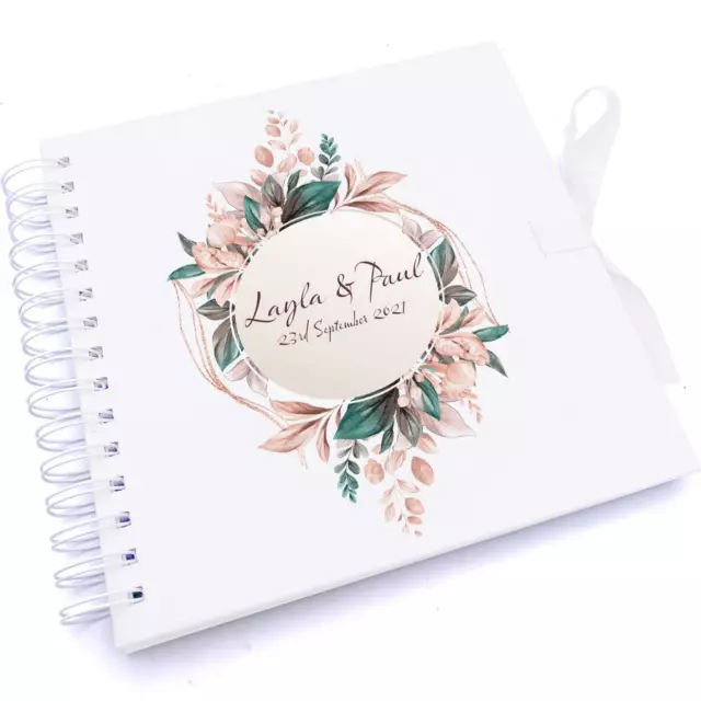 Personalised Wedding Wreath Design Scrapbook Photo Album UV-356