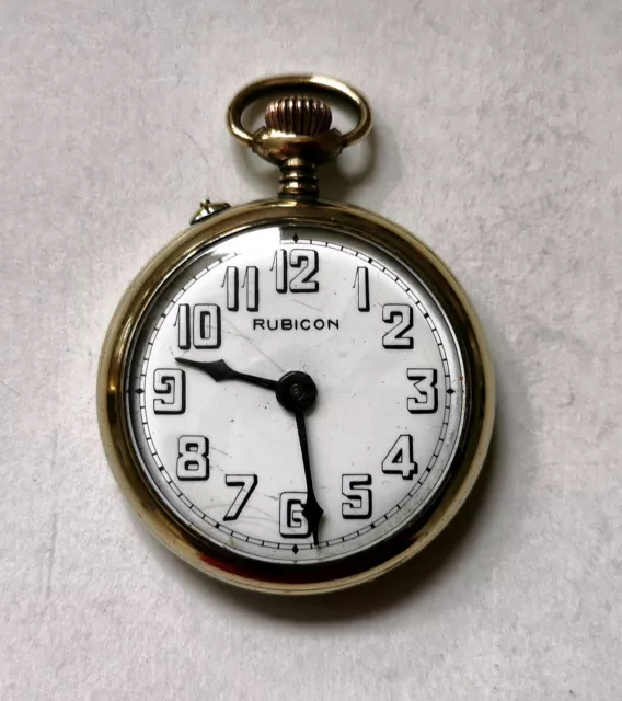 Alte Taschenuhr Junghans Rubicon, um 1918, funktionstüchtig