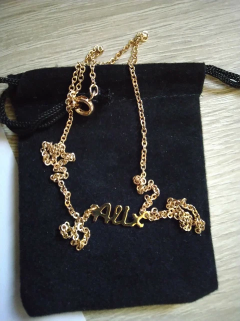 Collier Ras Du Cou Personnalisé Prénom - Doré, En Acier Inoxydable, Neuf Avec étiquettes