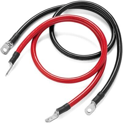 20 inch 5 AWG Gauge 3/8" Lug Battery Cable Inverter Cables Solar, RV, Car, Golf