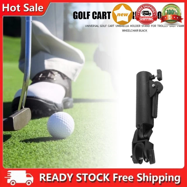 Golf Cart Umbrella Holder Double Lock Connector Stand for Trolley Universal