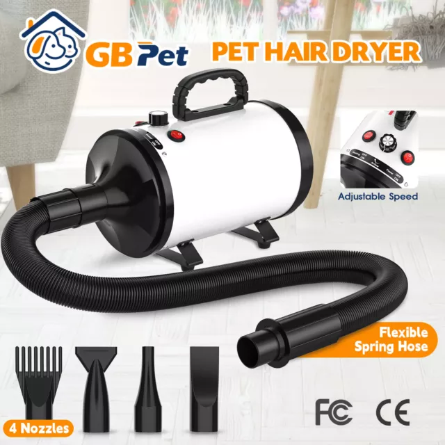 2000W Dog Cat Pet Hair Dryer Grooming Low Noise Hairdryer Blower Heater Blaster