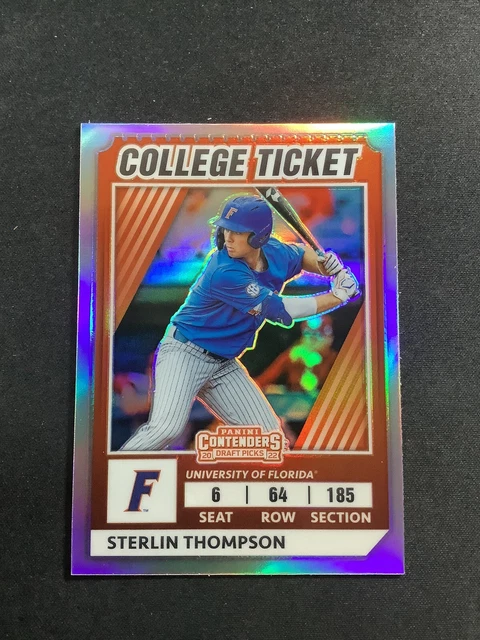 2022 Elite Extra Edition Sterlin Thompson College Ticket PRIZM Rockies #CTO-16