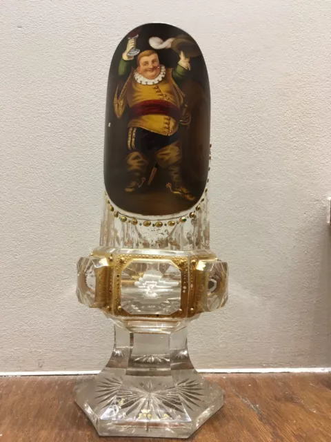 Vase de cristal 19e siècle, décor renaissance, meulage ancien 2