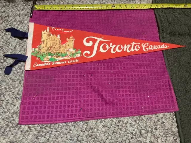 Vintage CASA LOMA Toronto CANADA Pennant FAST SHIPPER