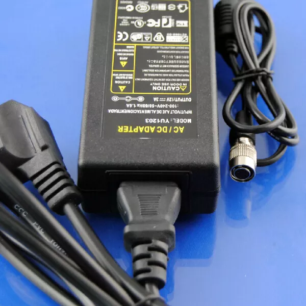 New Hirose 4pin AC TO DC ADAPTER  MALE 2 AMP 12 V  SOUND DEVICES ZAXCOM SONY