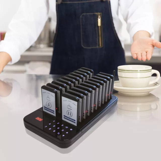 Restaurant Wireless Paging Queuing Calling System 20 Pager Guest Waiter Calling