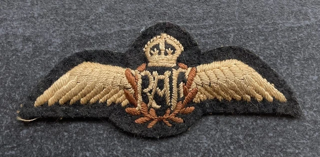 WW2 RAF ROYAL Air Force Inter War Original Pilots Wings Cloth Badge £90 ...