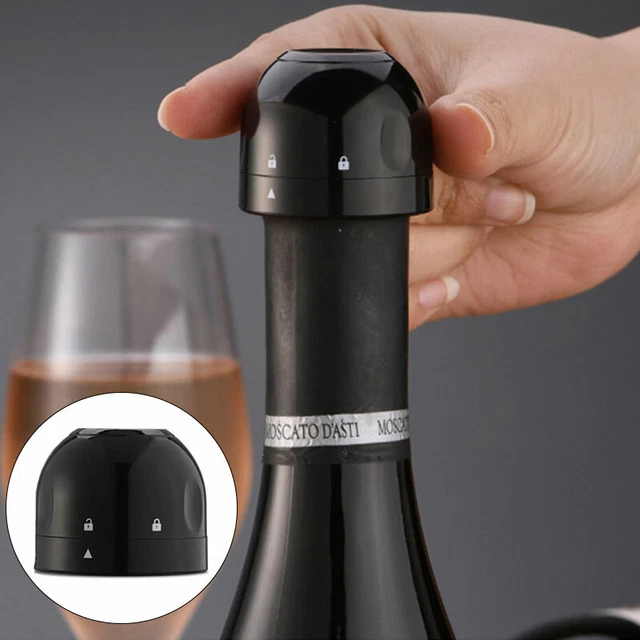 Bouchon 4 Pcs Bouchon de Vin sous Vide Ralentisseur Oxydation Garde Fraîcheur Étanche Bouchon de Bouteille de Vin Réutilisable