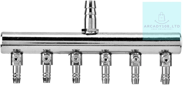 Fish Tank Air Flow Splitter Stainless Steel Aquarium Air Control Valve Fish Tank