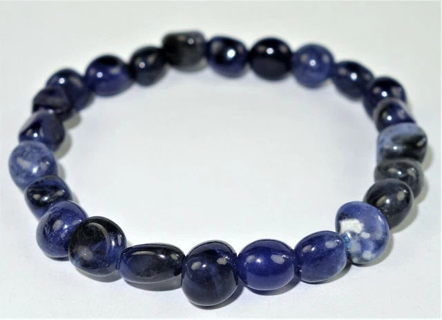 SODALITE  BRACELET - Psychic Ability, Inner Peace, Meditation, Healing Crystal 2