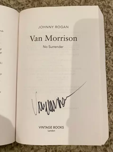 Van Morrison Hand Signed Book Autograph Verified COA Singer Song Writer Music