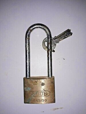 Cadenas ancien Abus 2 touren 2 bolts avec 2 clés 