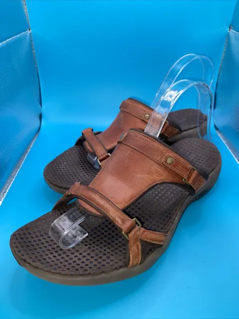 Merrell J36576 Glade Autumn Open Toe Leather Slide Sandals Shoes Women's Size 7
