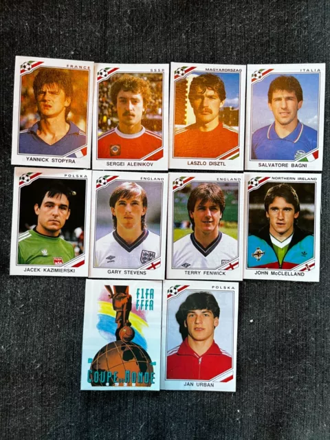 LOT 10 STICKERS PANINI world cup mexico 86 RECUPERATION REMOVED TBE LOT 8