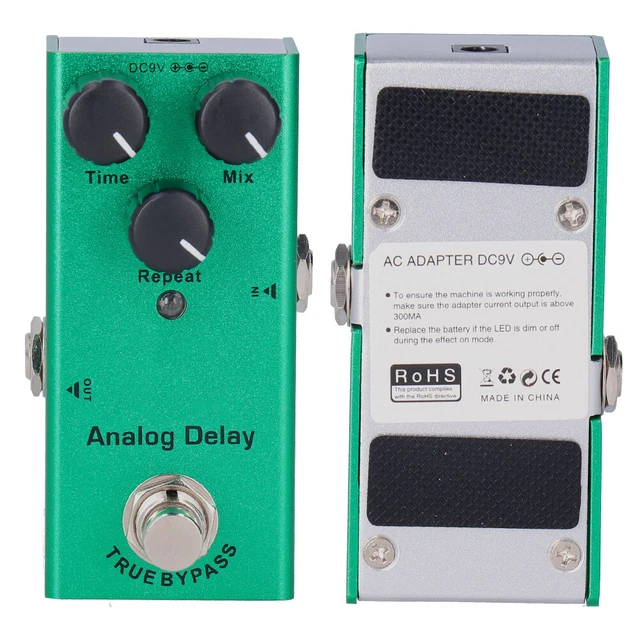 Guitar Effect Pedal Mini True Bypass Analog Delay Portable Aluminum Alloy DC Bst