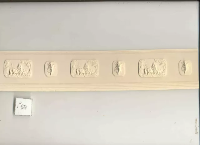 Wainscot Panel "carved plaster" UMWC4 dollhouse 1pc 1/12 scale