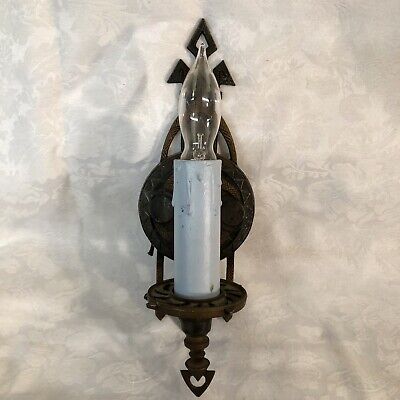 Antique Art Deco Wall Sconce Brass Stamped 1683 Details are Exquisite 2