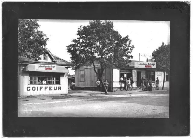 13x18cm Military Camp Bitche Positive Antique Photo Glass Plate