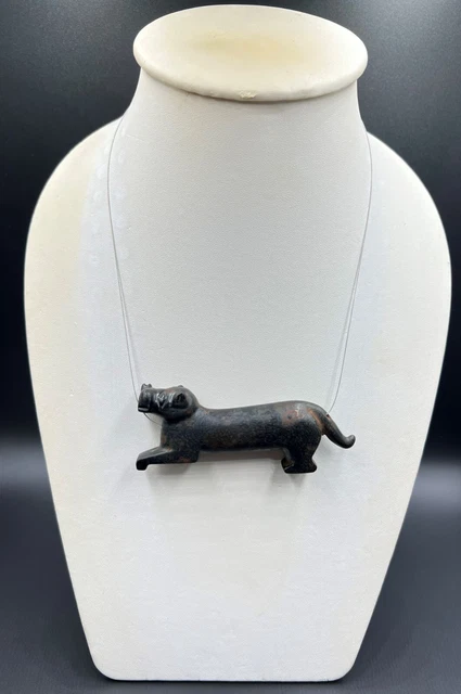 South East Asian Burmese Pyu Pagan Agate Stone Antique Tiger Amulet Bead Pendant