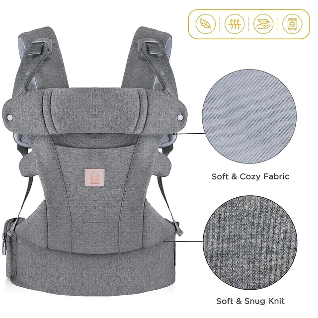 Bolso de transporte para bebés niños 4 posiciones de transporte portabebés 100% algodón
