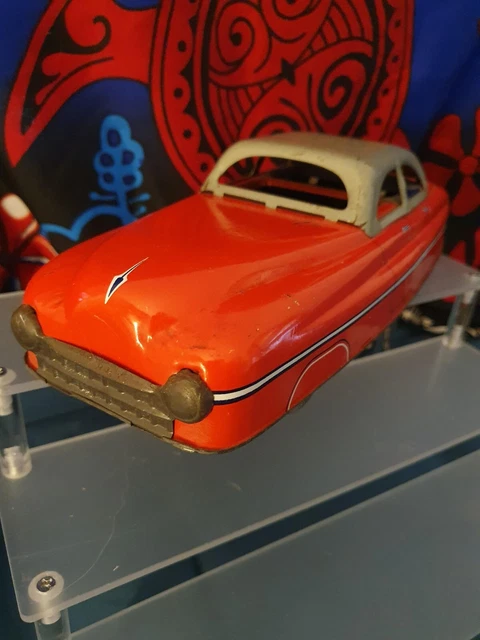 JOUET ANCIEN VOITURE mécanique en tôle MEMO 306MM75 avec sa