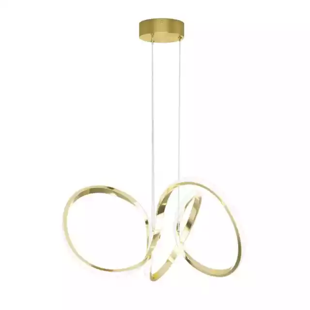 ARTIKA SWIRL 30 WATT 1 Light Gold Modern Integrated LED Pendant