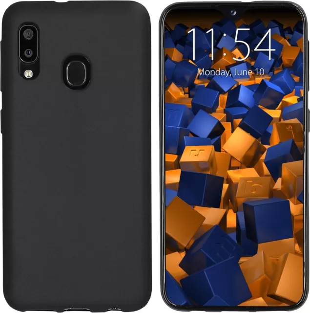 mumbi Hülle kompatibel mit Samsung Galaxy A20e Case Schutzhülle Tasche, Schwarz