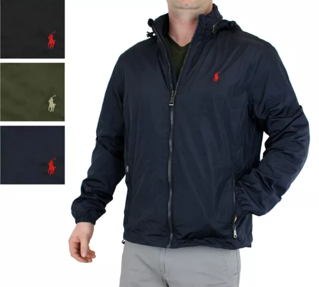 Polo Ralph Lauren Men's Windbreaker Jacket Regular Fit, Corded Concealed Hood