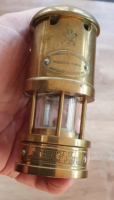 1969 Vintage Miners Lamp E Thomas & Williams Ltd Aberdare  Investiture 5