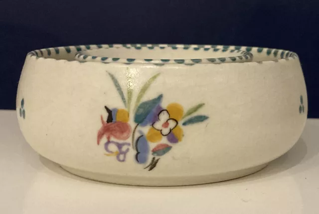 Vintage Retro Poole Pottery round flower head vase
