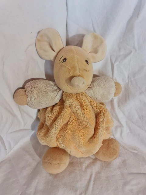 Doudou Kaloo Souris Boule Jaune Orange Plume Marron Blanc tbé