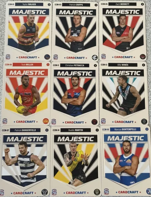 2024 Afl Teamcoach Card Craft Majestic Inserts (Choose Your Player/S)