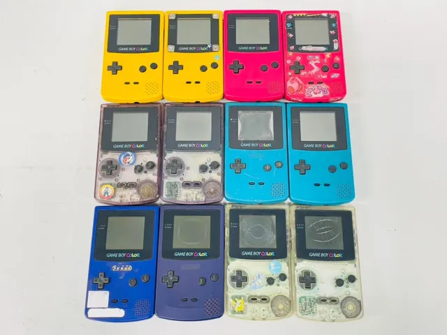 Nintendo Gameboy Color CGB-001 Lot of 12 Console Japan ver for parts Junk P53