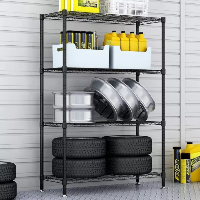 Heavy Duty Adjustable Wire Shelving Unit Metal Storage Rack Shelf Organizer 90cm