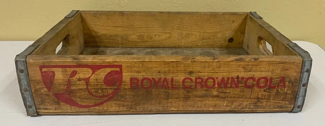 Vintage RC Royal Crown Cola Wooden Soda Bottle Carrier Crate